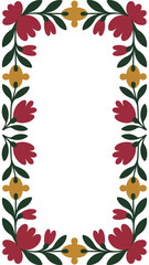 Floral Frame: An elegantly crafted floral frame design. 