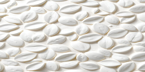 A closeup macro of white beans and medical pills isolated on a white background representing a healthy vegetarian food ingredient alongside pharmacy vitamin tablets and prescription drug medication