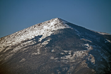 Mountain Rtanj in Serbia in winter under the snow