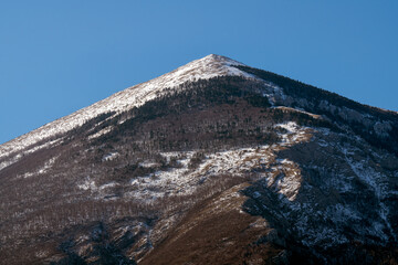 Mountain Rtanj in Serbia in winter under the snow