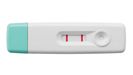 Isolated pregnancy test indicating positive result, concept of new life, fertility issues
