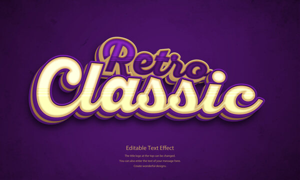 [Editable Text Effect Logo] &rdquo;Retro Classic  Logo&rdquo; The title logo style is  A three-dimensional, antique, classic logo style set against a background that has the feel of antique, retro paper texture.