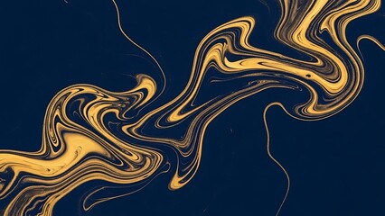 Elegant golden swirls on dark blue background for luxury designs