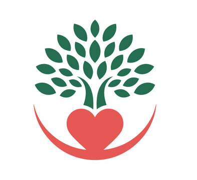Heart Shaped Tree Logo Design