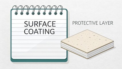 Surface Coating Illustration With Protective Layer