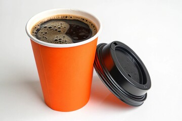 cup of coffee on white background