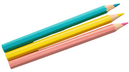 Fototapeta premium Isolated bright pencils for coloring or drawing, art material, colorful sketching supplies, stationary