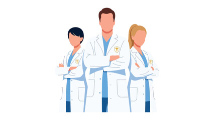 Healthcare Team in Unity: A dedicated healthcare team stands united, embodying the essence of care and professionalism with its commitment to saving lives. © Tahura