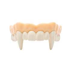 Vampire fangs denture on transparent background
