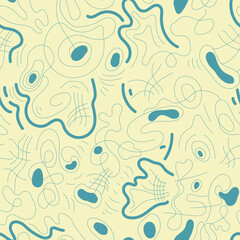 Seamless abstract unusual pattern with wavy lines. Psychedelic background