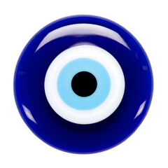 Blue Evil Eye Bead on transparent background