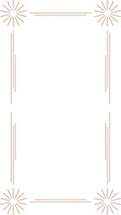 Elegant Frame: An abstract frame designed with simple lines and elegant geometric shapes, suitable for elegant designs, invitations, or as a decorative element.