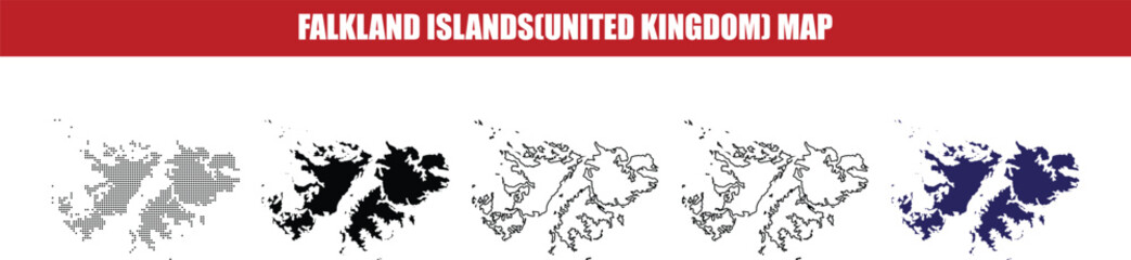 Falkland Islands Map Collection with Various Designs