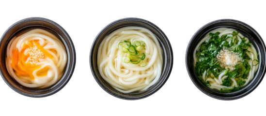 Japanese weight-loss meals with konjac noodles vegetables and healthy sides on transparent background