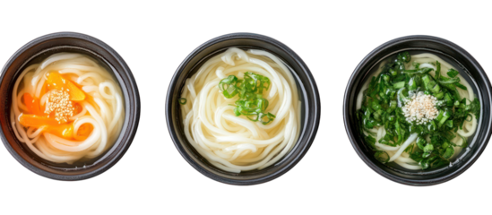 Japanese weight-loss meals with konjac noodles vegetables and healthy sides on transparent background