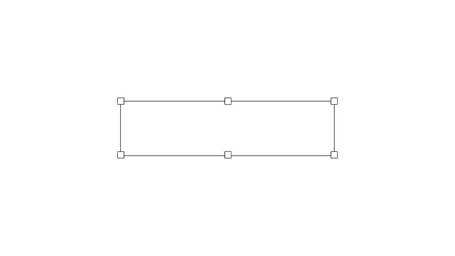 Simple Outline of a Bounding Box with Selection Handles. Technical Illustration of a Vector Path and Shape Tool Interface for Design Templates.