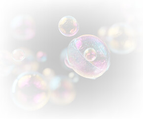 Transparent Soap Bubbles PNG Isolated Background
