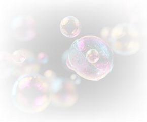 Transparent Soap Bubbles PNG Isolated Background