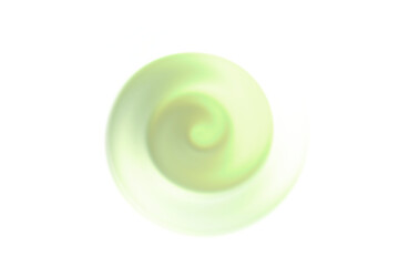 渦巻く変形円形　緑 