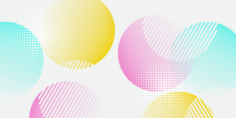 Colorful abstract background overlap layer on bright space with circles effect decoration. Modern graphic design element multicolor style concept for web banner, art, flyer, card, or brochure cover