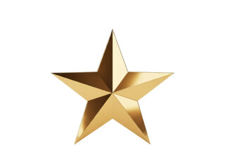 Obraz premium Isolated golden star award for decoration shining and bright for decoration or achievement