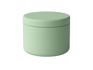 Isolated cosmetic container with lid for product packaging, mockup, or branding graphic