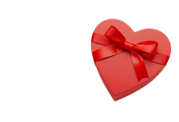 Heart shaped red gift box perfect for romantic occasions and celebrations