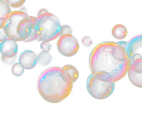 Realistic Transparent Bubble PNG Floating Effect