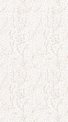 Subtle Elegance: A delicate pattern of intricate branches and leaves artfully arranged across a muted backdrop, evoking a sense of refined beauty and tranquility.