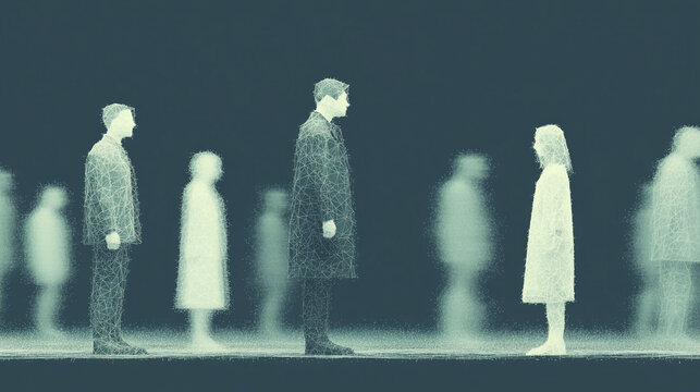 Conceptual Illustration of Loneliness and Individual Isolation in Modern Society