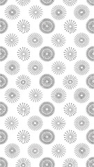 Geometric Sunburst Pattern: An intricate design showcasing a repeating pattern of sunburst, creates a visually captivating display that sparks curiosity and artistic appeal.
