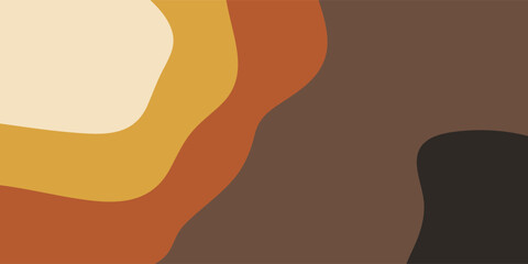 Abstract Organic Shapes Layered in Earthy Tones.