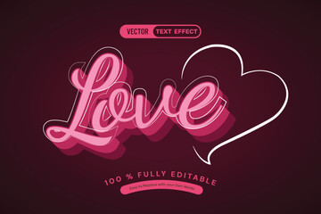 Pink Love Editable Text Effect