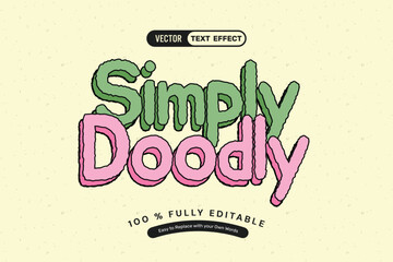 Simply Doodle Editable Text Effect