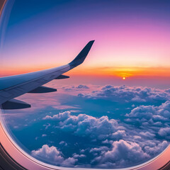 Obraz premium view from airplane window