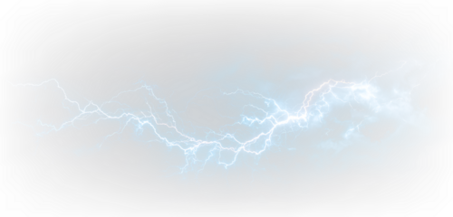 Bright Blue Lightning Bolt PNG Glowing Electric Sparks