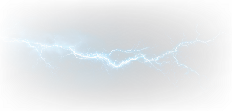 Bright Electric Lines PNG Thunder Strike Effect - Powered by Adobe
