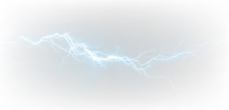 Bright Electric Lines PNG Thunder Strike Effect