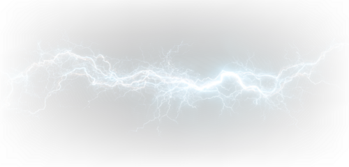 Blue Lightning Strike PNG Transparent Energy Flash