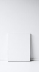 Naklejka premium Blank White Canvas on a Clean White Background, Minimalist Art Concept