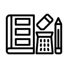 School material line icon