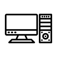 Computer line icon