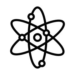 Atomic structure line icon