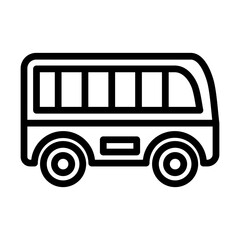 School bus line icon