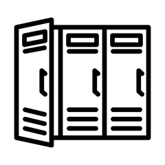 Locker line icon