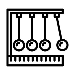 Newtons cradle line icon