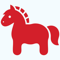 Year of the Horse Silhouette Design