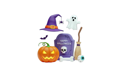 Halloween Decorations: Spooky Elements in a Festive Arrangement
