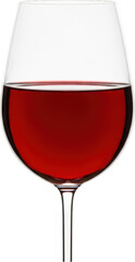Glass of Red Wine Isolated