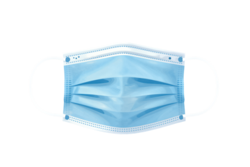 Blue Disposable Face Mask Isolated